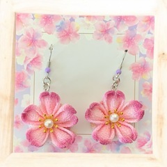 桜イヤリング　桜ピアスの画像