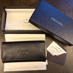 ★美品★PRADA サフィアーノ　シャイン　長財布　レザー　ギャ...