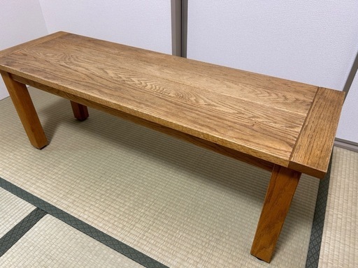【お取引先確定済】モモナチュラル　オークのベンチ幅1200