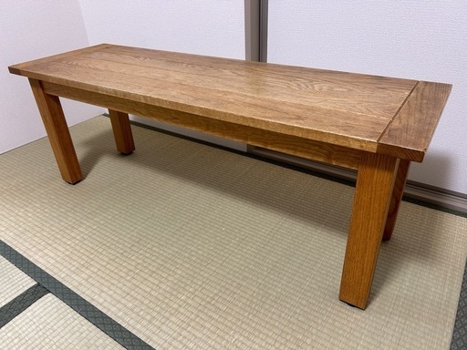 【お取引先確定済】モモナチュラル　オークのベンチ幅1200