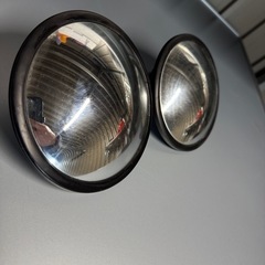 ホワイト 　2トン車　丸ミラー 2個セット