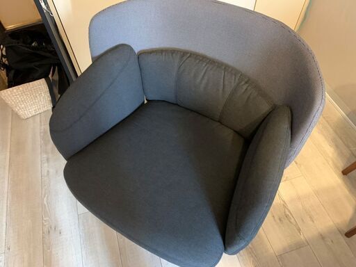 【引き取り限定】IKEA BINGSTA ビングスタ アームチェア BINGSTA Armchair, Vissle dark gray/Kabusa dark gray, Width