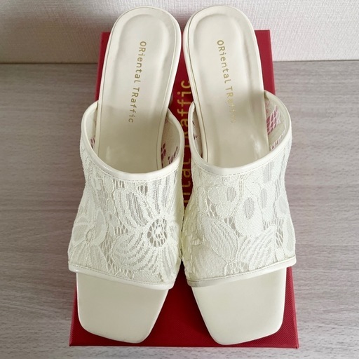 ☆お値引可能☆【極美品】Oriental Traffic  クリアヒールレースミュールサンダル