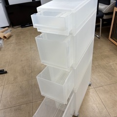 良品 無印良品 ポリプロピレンストッカーキャスター付き 収納ケース 収納家具 家具 4段の画像