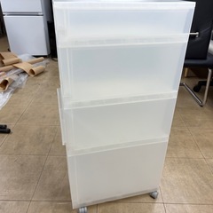 良品 無印良品 ポリプロピレンストッカーキャスター付き 収納ケース 収納家具 家具 4段の画像