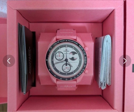 腕時計 SWATCH OMEGA BIOCERAMIC MOONPHASE PINK