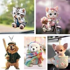 大きめ/黒猫アクリルキーホルダー（新品）の画像