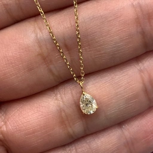 K18 ダイヤモンド　ネックレス　1.3g 約40cm 0.48ct