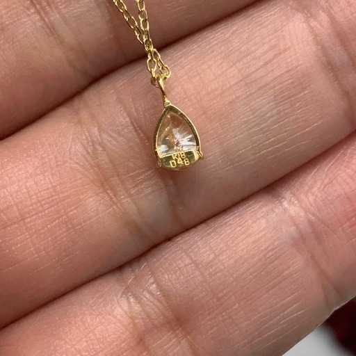 K18 ダイヤモンド　ネックレス　1.3g 約40cm 0.48ct