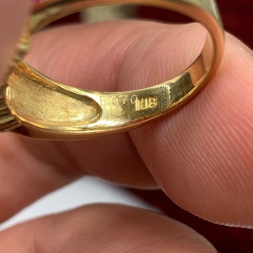 K18 ルビー　ダイヤモンド　リング　4.8g 0.7ct 0.5ct