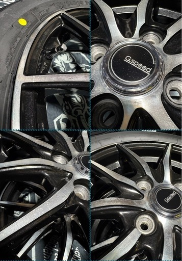 「商談中」㉗155/65R14新品タイヤ4本と中古ホイールとナット付き