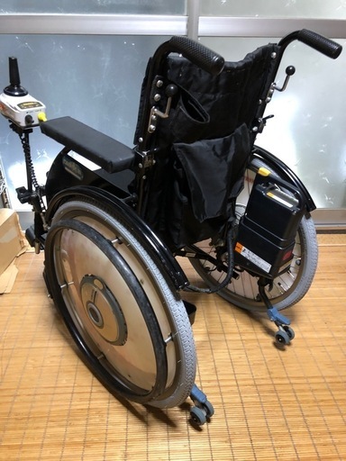 カワムラサイクル（川村）製　電動車椅子 ユニット:ヤマハバッテリー2個付・充電器付　関西圏送料無料