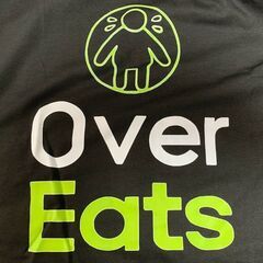 【新品】おもしろTシャツOver Eats XL ブラックの画像