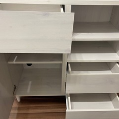 キャビネット　チェスト　ホワイトの画像