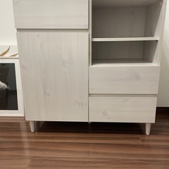 キャビネット　チェスト　ホワイトの画像