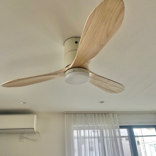 【美品】フライミー 天然木LEDシーリングファン 昼白色