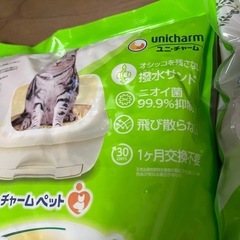 【仮決定しました】　【新品】　 デオトイレ　猫砂　鉱物タイプ　2l × 2個セットの画像