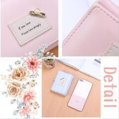 【新品未使用】①可愛い　財布　三つ折り　がま口の画像