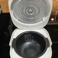 A8【高年式！】SHARP シャープ 3合炊きジャー炊飯器 KS-CF05D 2024年 ホワイト 取っ手付き内釜 コードリール式電源プラグの画像