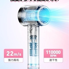 新品未開封即日発送ヘアドライヤーPSE認証 ピンク　大風量 マイナスイオン 静音の画像