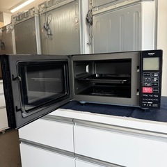 【超美品‼️】ゼピール 2023年製 16Lオーブンレンジ フラット庫内 角皿付き ブラック♪の画像