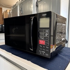 【超美品‼️】ゼピール 2023年製 16Lオーブンレンジ フラット庫内 角皿付き ブラック♪の画像