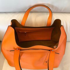 FURLA オレンジ レザートートバッグ (jin6) 吉祥寺のバッグ