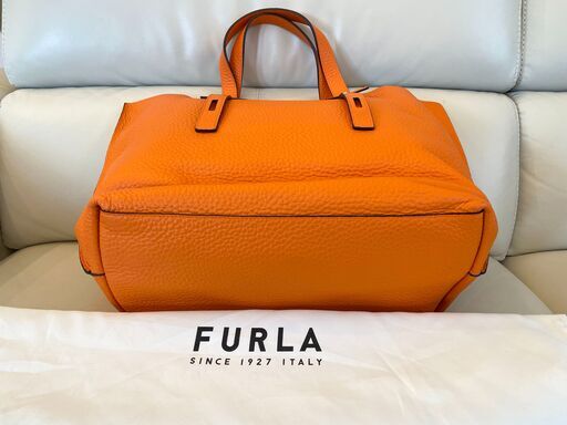 FURLA オレンジ レザートートバッグ (jin6) 吉祥寺のバッグ