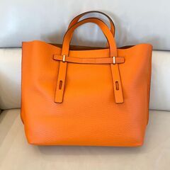FURLA オレンジ レザートートバッグ (jin6) 吉祥寺のバッグ