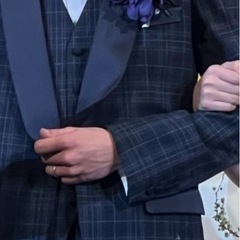 結婚式前撮り美品💛蝶ネクタイ×ハンカチ×カフスセットの画像
