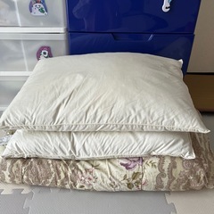 古い布団　枕セット