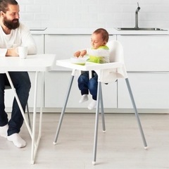 IKEA チャイルド　トレイ付き　ハイチェアの画像