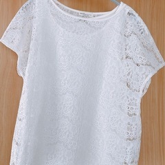 Tシャツ　レディース　レース生地