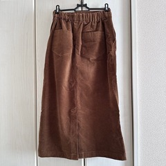 LEPSIM レプシィム ストレッチコーデュロイナロースカートブラウン タイトSの画像