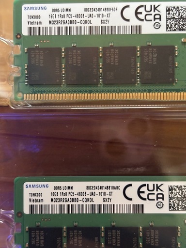 【決まりました】SAMSUNG DDR5 16GB×2