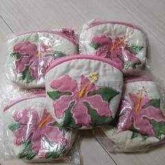 HAWAIIで購入・パッチワークの小銭入れ5個の画像