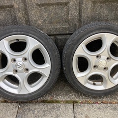 【値下げ】スズキ純正アルミ　１４インチ  PCD100  4.5J  オフセット50の画像