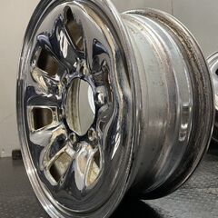 【希少】TOYOTA トヨタ 100系ハイエース 純正メッキホイール 15インチ 4本 6J6HPCD139.7約+30 200系ハイエースにも　(MHA481)クレジットカード QRコード決済可能の画像