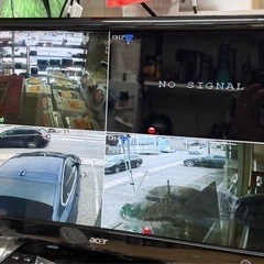 【大幅値下げ‼️】acer 24インチモニター＆2.4GHzワイヤレス監視カメラ3台 セット 防犯カメラ 録画機能付き レコーダー セキュリティの画像