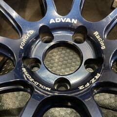 YOKOHAMA ADVAN RACING RZ-F2 FORGED アドバンレーシング RZF2 18インチ 4本 8.5/9.5J5HPCD114.3+38/+44 ブルー 鍛造　(MHC381)クレジットカード QRコード決済可能の画像