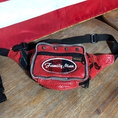 VANSON本革レッドウエストポーチ　レア