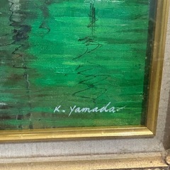 油絵　お値段ご相談します。 額入 油彩画 山田一夫 作品 サイン有 油絵 絵画