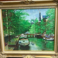 絵画・額縁・油絵・田宮 博夫・新品未使用・静物・花・美術品