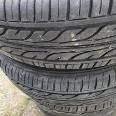 連絡中。軽自動車　155 65R13  ダンロップ バリ山　アルミタイヤ4本の画像