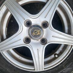 連絡中。軽自動車　155 65R13  ダンロップ バリ山　アルミタイヤ4本の画像