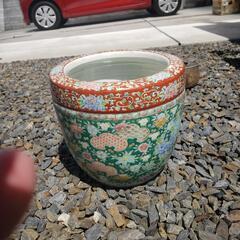 骨董　色絵火鉢