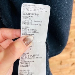 美品 メンズUnder Armour ブラック パーカー M UNDER ARMOUR ジップアップパーカーの画像