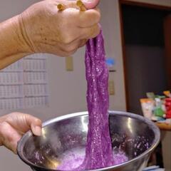 特大の紫山芋の種芋の画像