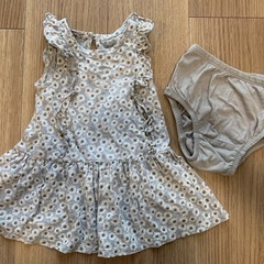 花柄フリルワンピース