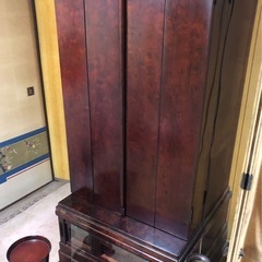 仏壇  木製 中古品 高級 アンティーク 赤系の画像